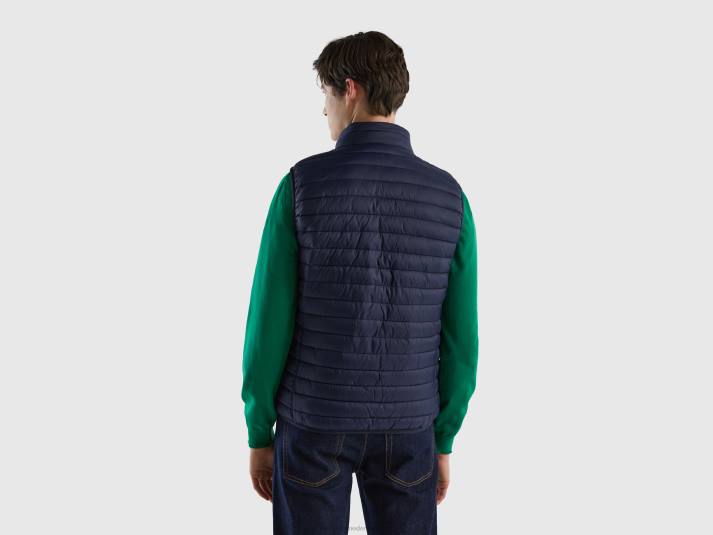 Heren Benetton mouwloos pufferjack met gerecyclede watten donkerblauw 4R624433