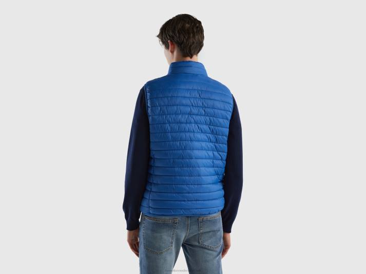 Heren Benetton mouwloos pufferjack met gerecyclede watten lichtblauw 4R624424
