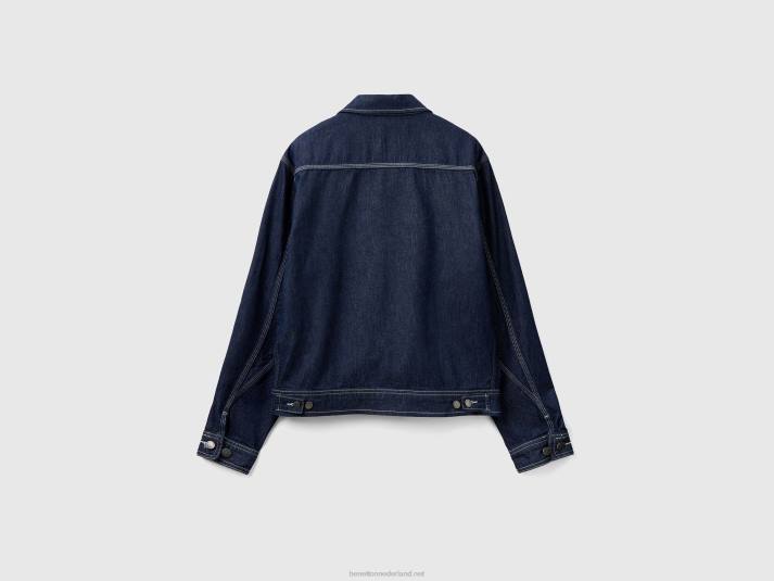 Heren Benetton ruiterjack met ritssluiting donkerblauw 4R624431