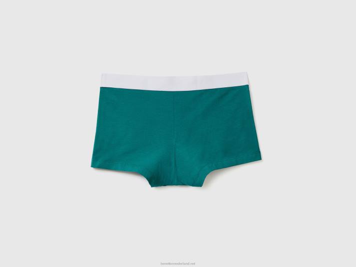 Heren Benetton boxershorts van biologisch stretchkatoen donkergroen 4R621591