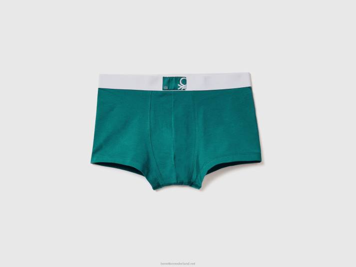 Heren Benetton boxershorts van biologisch stretchkatoen donkergroen 4R624719