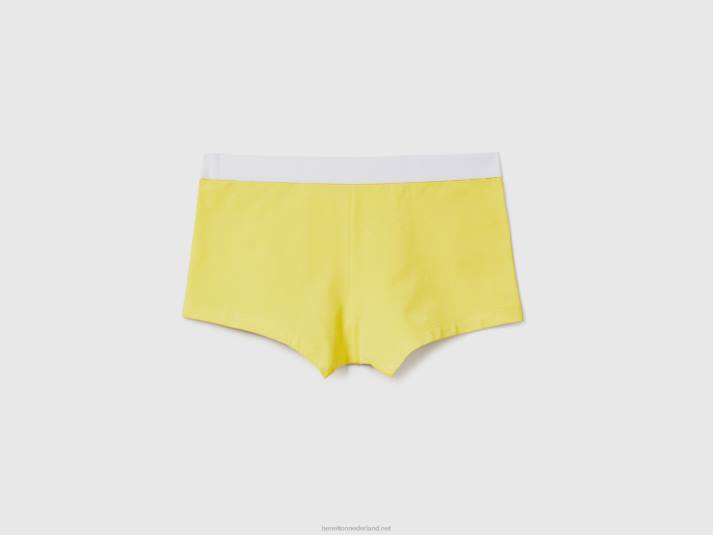 Heren Benetton boxershorts van biologisch stretchkatoen geel 4R621592