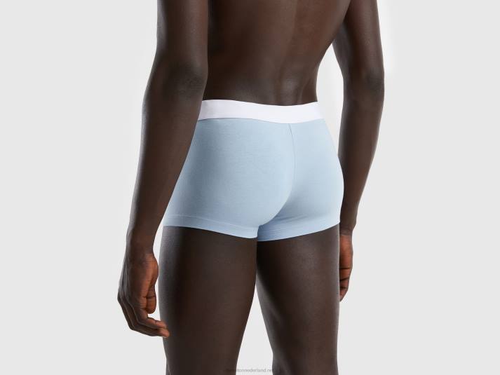 Heren Benetton boxershorts van biologisch stretchkatoen hemelsblauw 4R621605