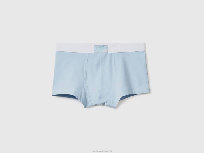 Heren Benetton boxershorts van biologisch stretchkatoen hemelsblauw 4R621605