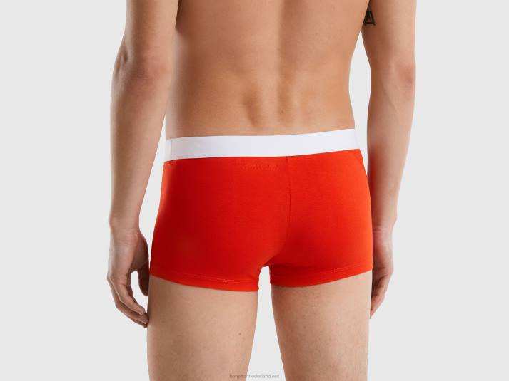 Heren Benetton boxershorts van biologisch stretchkatoen rood 4R621603