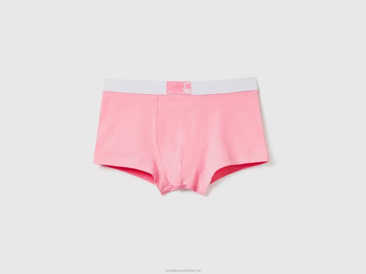 Heren Benetton boxershorts van biologisch stretchkatoen roze 4R624698