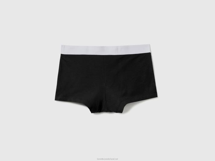 Heren Benetton boxershorts van biologisch stretchkatoen zwart 4R621607