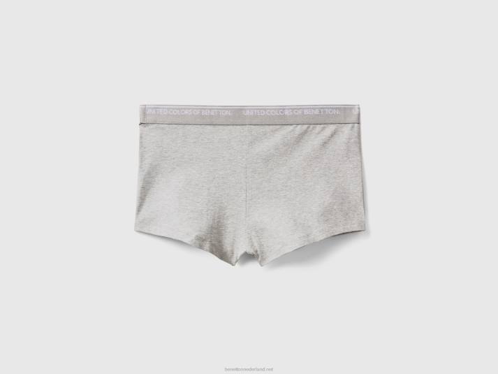 Heren Benetton getailleerde boxershort van biologisch katoen lichtgrijs 4R624733
