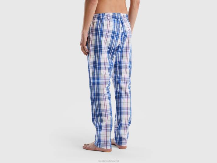 Heren Benetton geruite broek van 100% katoen veelkleurig 4R624694
