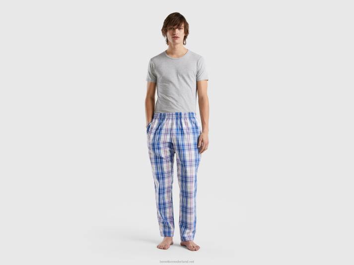 Heren Benetton geruite broek van 100% katoen veelkleurig 4R624694