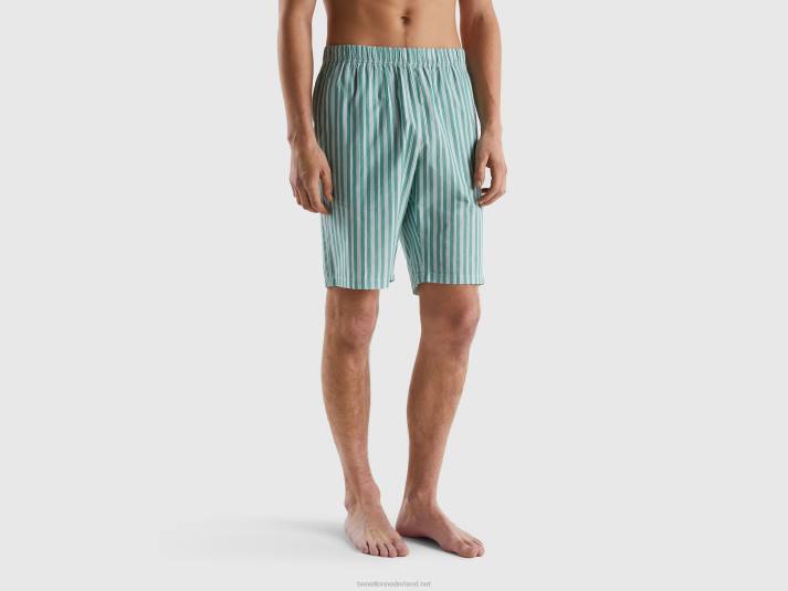 Heren Benetton gestreepte short van 100% katoen veelkleurig 4R621606