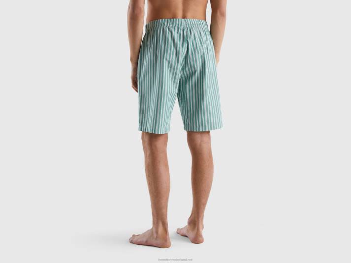 Heren Benetton gestreepte short van 100% katoen veelkleurig 4R624720