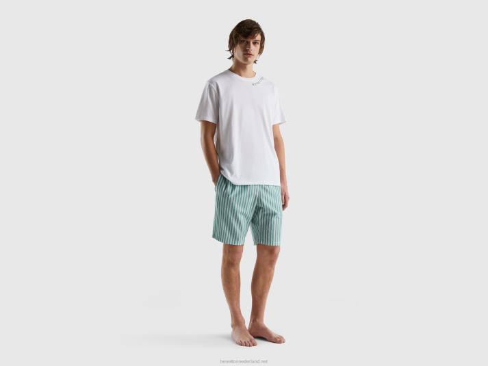 Heren Benetton gestreepte short van 100% katoen veelkleurig 4R624720