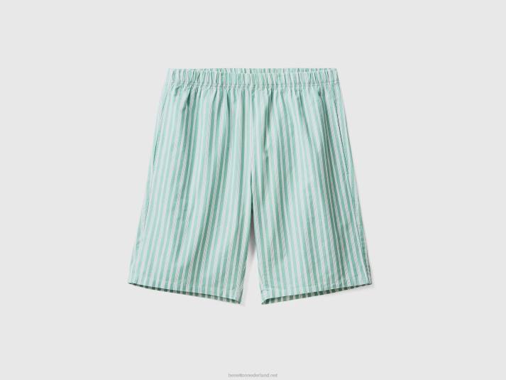 Heren Benetton gestreepte short van 100% katoen veelkleurig 4R624720