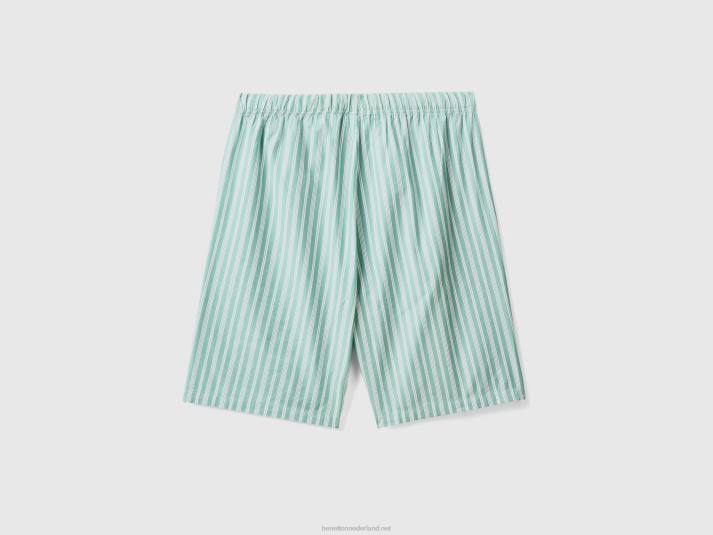 Heren Benetton gestreepte short van 100% katoen veelkleurig 4R624720