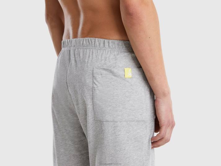 Heren Benetton korte pyjama van zuiver katoen geel 4R621610