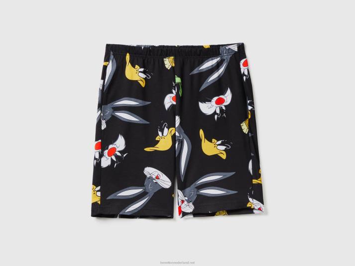 Heren Benetton looney tunes bermuda's zwart 4R624723