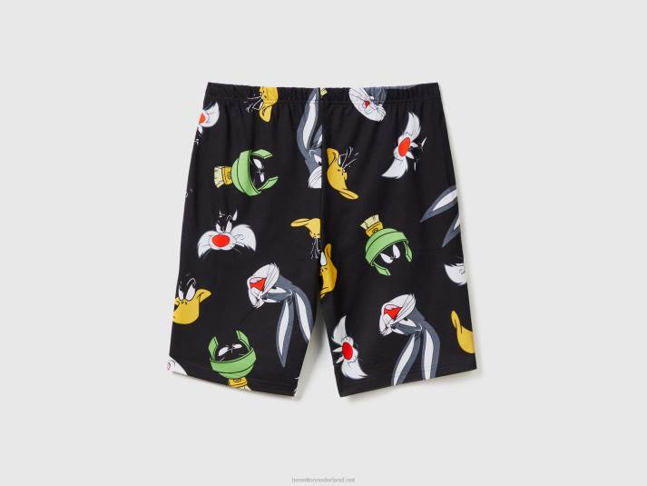 Heren Benetton looney tunes bermuda's zwart 4R624723
