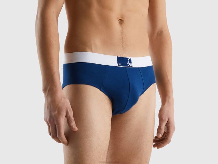 Heren Benetton ondergoed van biologisch stretchkatoen donkerblauw 4R621593
