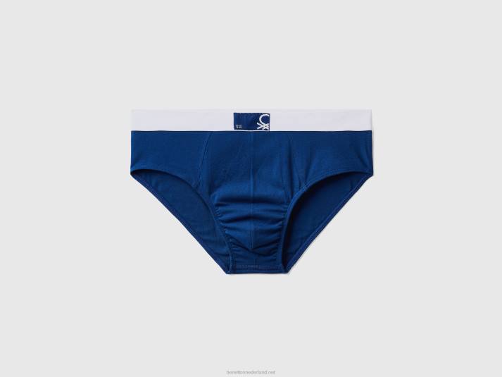 Heren Benetton ondergoed van biologisch stretchkatoen donkerblauw 4R621593