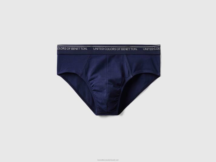 Heren Benetton ondergoed van biologisch stretchkatoen donkerblauw 4R621620