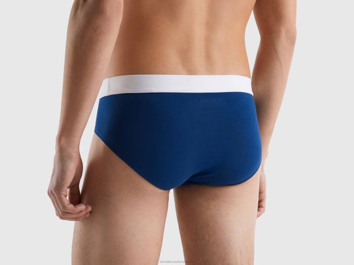 Heren Benetton ondergoed van biologisch stretchkatoen donkerblauw 4R624702