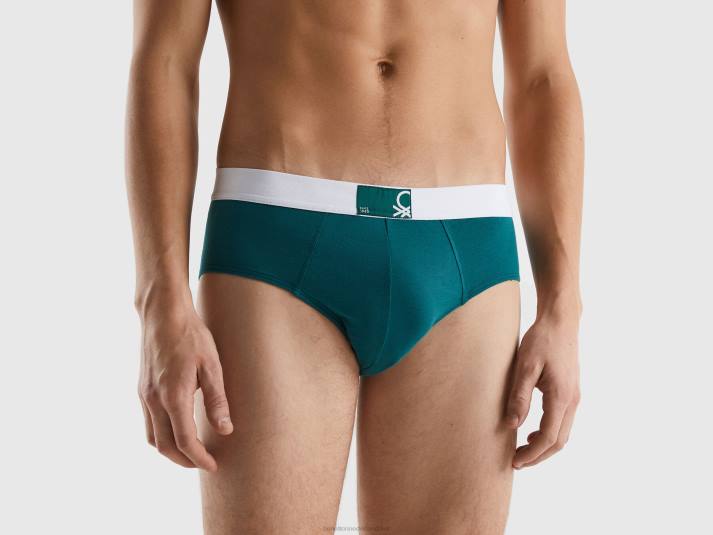 Heren Benetton ondergoed van biologisch stretchkatoen donkergroen 4R621589