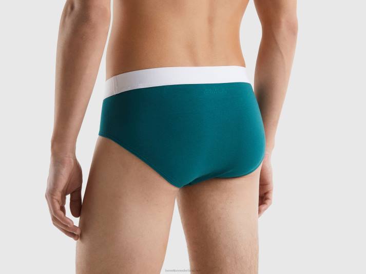 Heren Benetton ondergoed van biologisch stretchkatoen donkergroen 4R621589