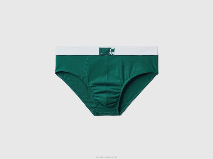 Heren Benetton ondergoed van biologisch stretchkatoen donkergroen 4R621589
