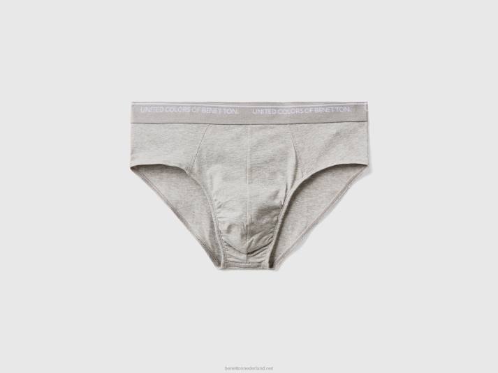 Heren Benetton ondergoed van biologisch stretchkatoen lichtgrijs 4R621614