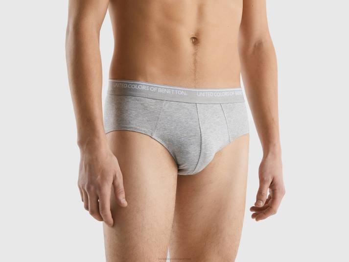 Heren Benetton ondergoed van biologisch stretchkatoen lichtgrijs 4R624726