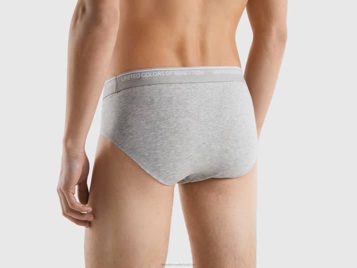 Heren Benetton ondergoed van biologisch stretchkatoen lichtgrijs 4R624726
