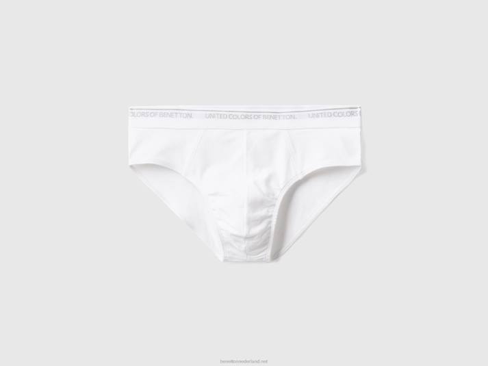 Heren Benetton ondergoed van biologisch stretchkatoen wit 4R621621