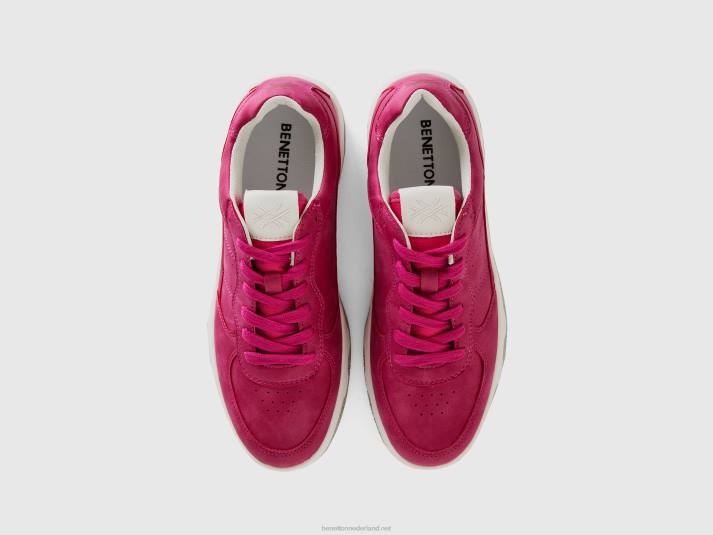 Heren Benetton cyclamen lage sneakers cyclamen 4R621549