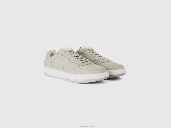 Heren Benetton lichtgrijze lage sneakers lichtgrijs 4R621538