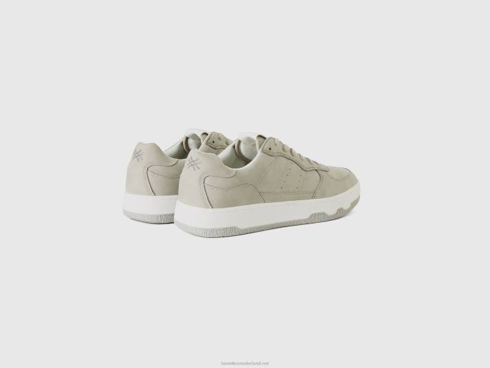 Heren Benetton lichtgrijze lage sneakers lichtgrijs 4R621538