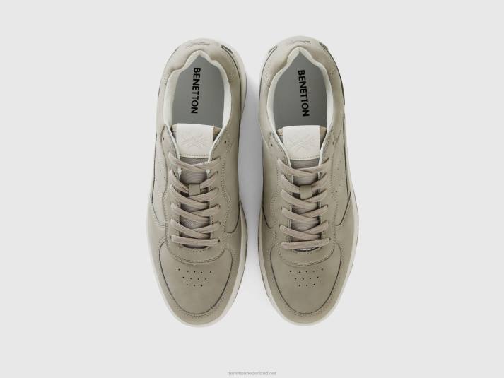 Heren Benetton lichtgrijze lage sneakers lichtgrijs 4R621538