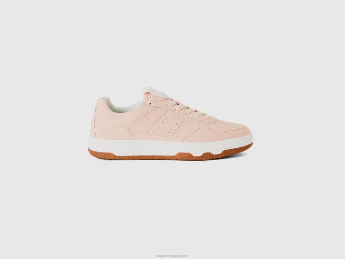 Heren Benetton roze lage sneakers zacht roze 4R621558