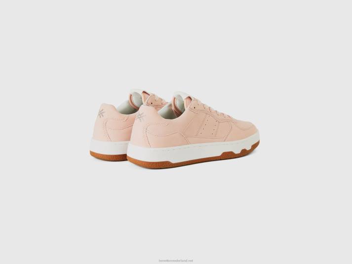 Heren Benetton roze lage sneakers zacht roze 4R621558