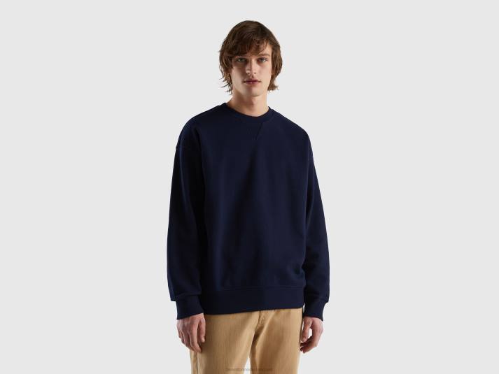 Heren Benetton Trui van 100% katoen donkerblauw 4R624530