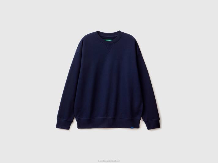Heren Benetton Trui van 100% katoen donkerblauw 4R624530