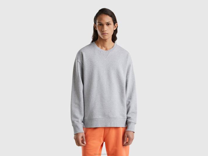 Heren Benetton Trui van 100% katoen lichtgrijs 4R624525