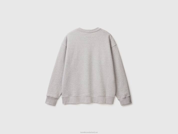 Heren Benetton Trui van 100% katoen lichtgrijs 4R624525