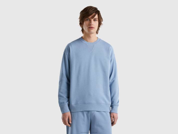 Heren Benetton Trui van 100% katoen luchtmacht blauw 4R621317