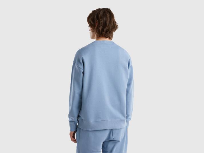 Heren Benetton Trui van 100% katoen luchtmacht blauw 4R621317