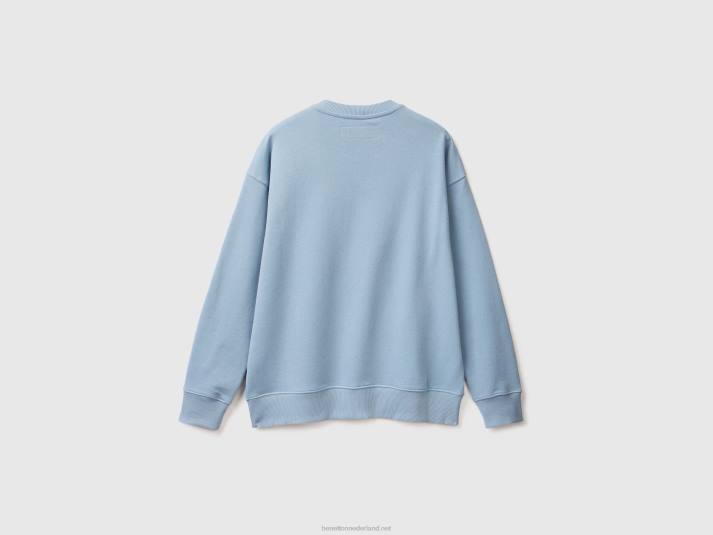 Heren Benetton Trui van 100% katoen luchtmacht blauw 4R624511