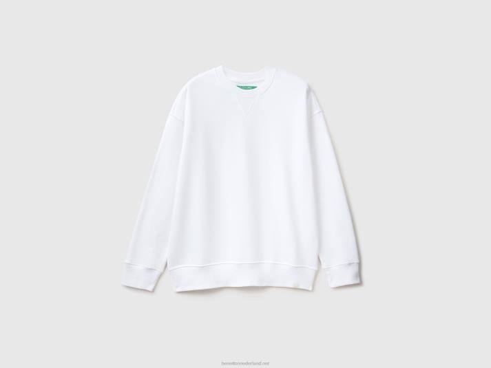 Heren Benetton Trui van 100% katoen wit 4R621337