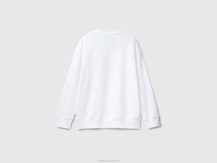 Heren Benetton Trui van 100% katoen wit 4R621337