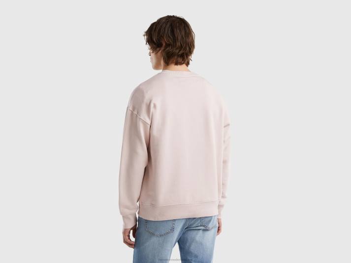 Heren Benetton Trui van 100% katoen zacht roze 4R621333