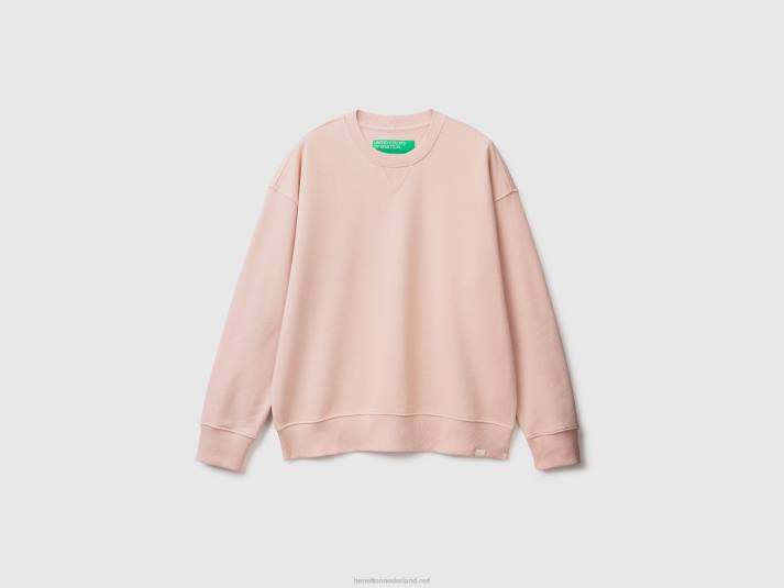 Heren Benetton Trui van 100% katoen zacht roze 4R621333
